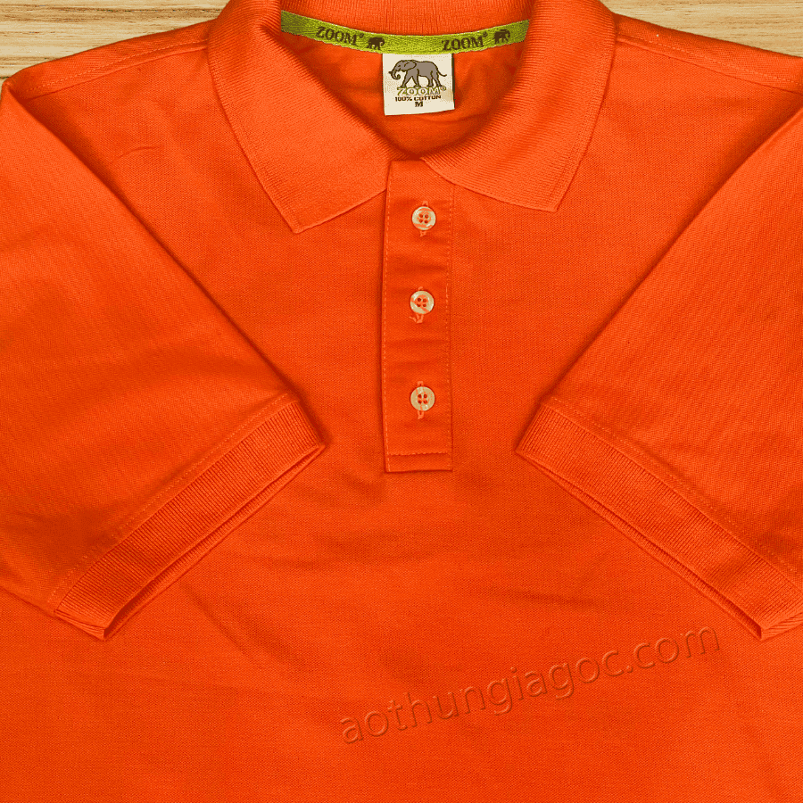 áo polo cá sấu 4 chiều nam màu cam
