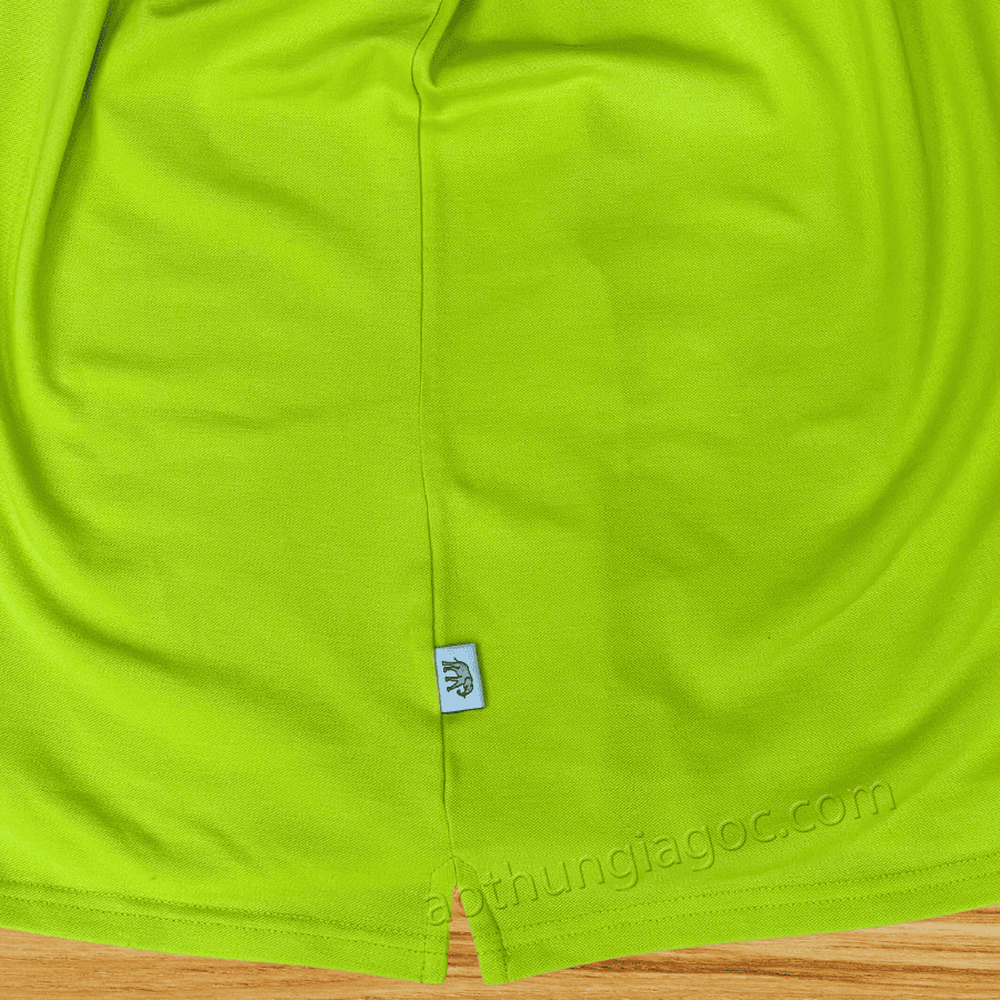 áo polo cá sấu 4 chiều nam màu vàng