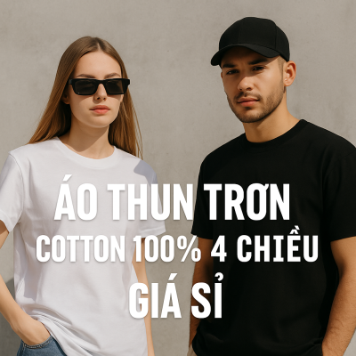 Xưởng Chuyên Sỉ Áo Thun Trơn 100% Cotton 4 Chiều Giá Rẻ